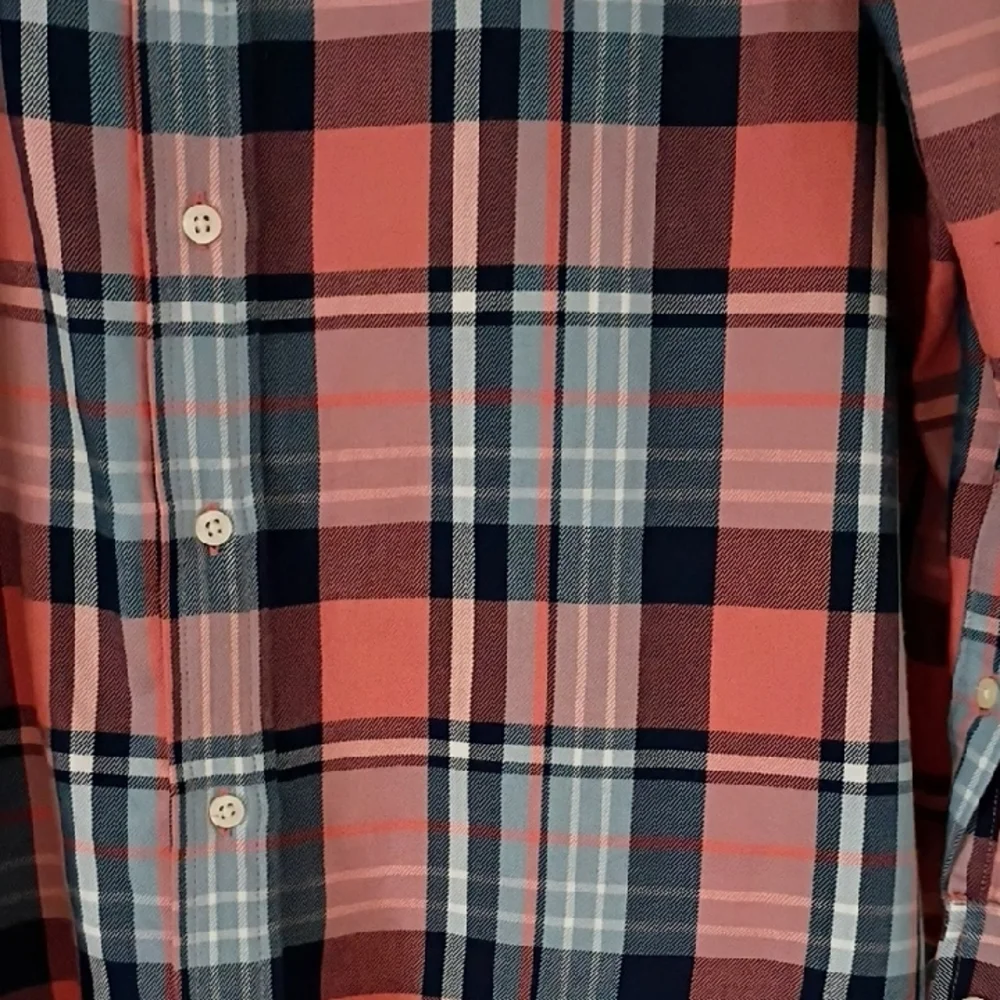 Ralph Lauren Women's Plaid Oxford Button Down Shirt, XL - Picture 4 of 10